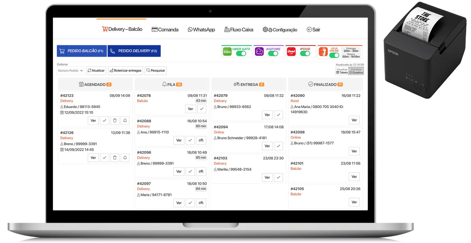 Sistema de Delivery Completo – Multi-lojas e Automação para Cozinha